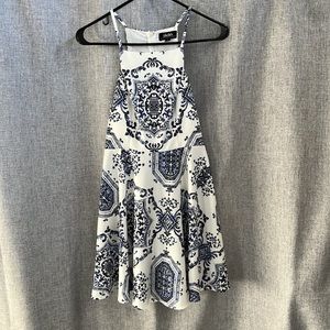 LuLu’s Blue & White Paisley Mini Dress Size: Small